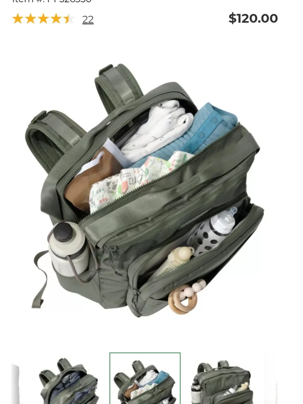 L.L Bean Black Diaper Backpack